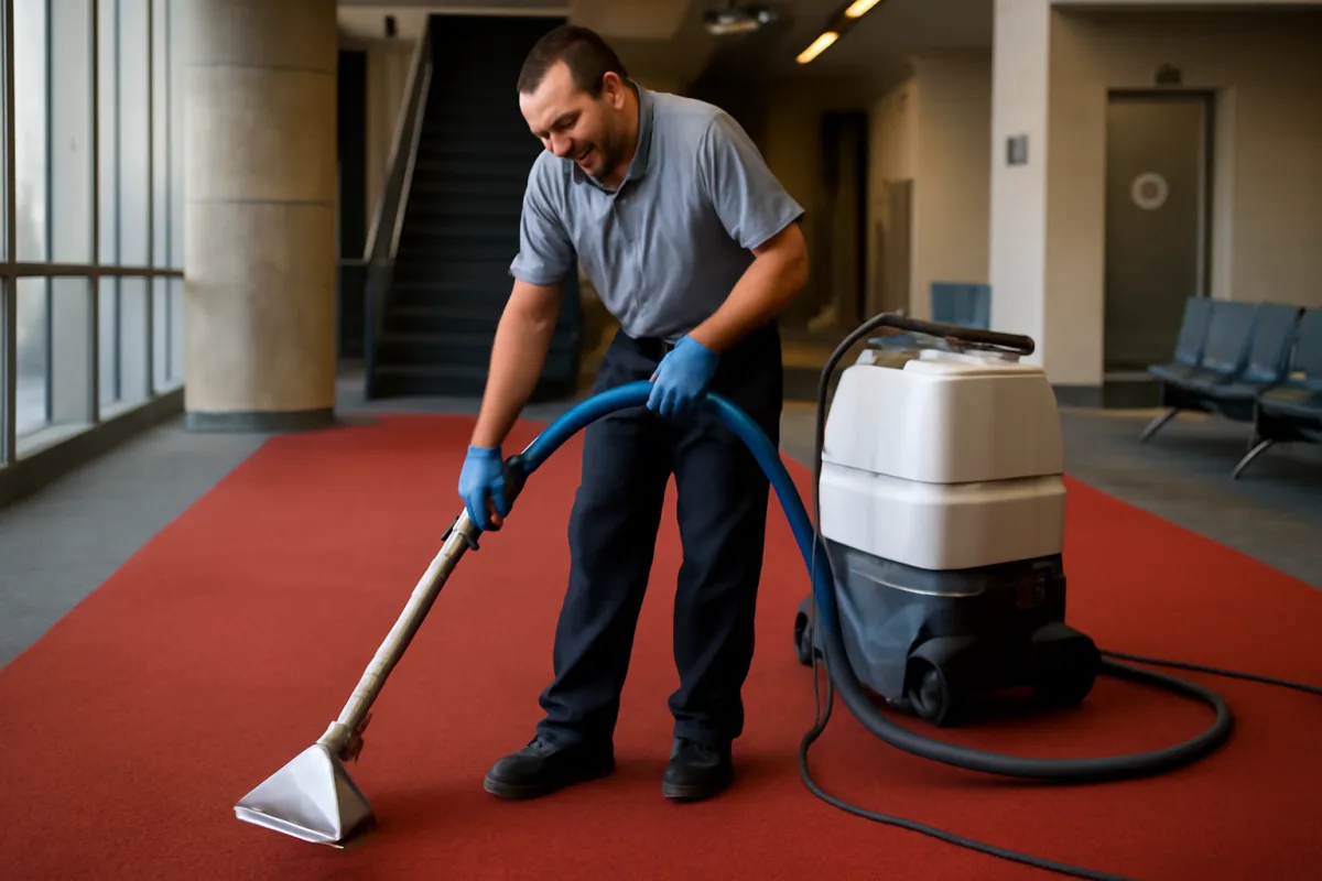 Pulizia delle moquette in ambienti pubblici: questo metodo impedisce la formazione di batteri