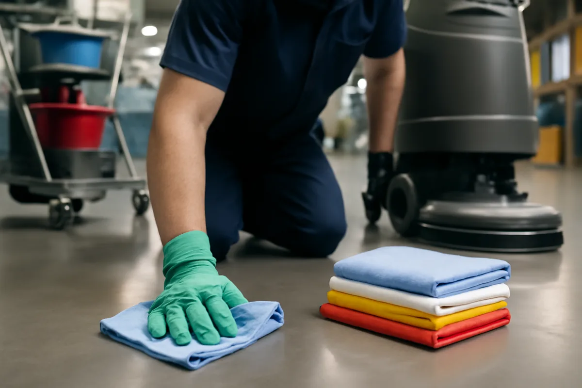 La scelta delle fibre tessili nelle pulizie industriali: il motivo per cui migliora l’efficacia