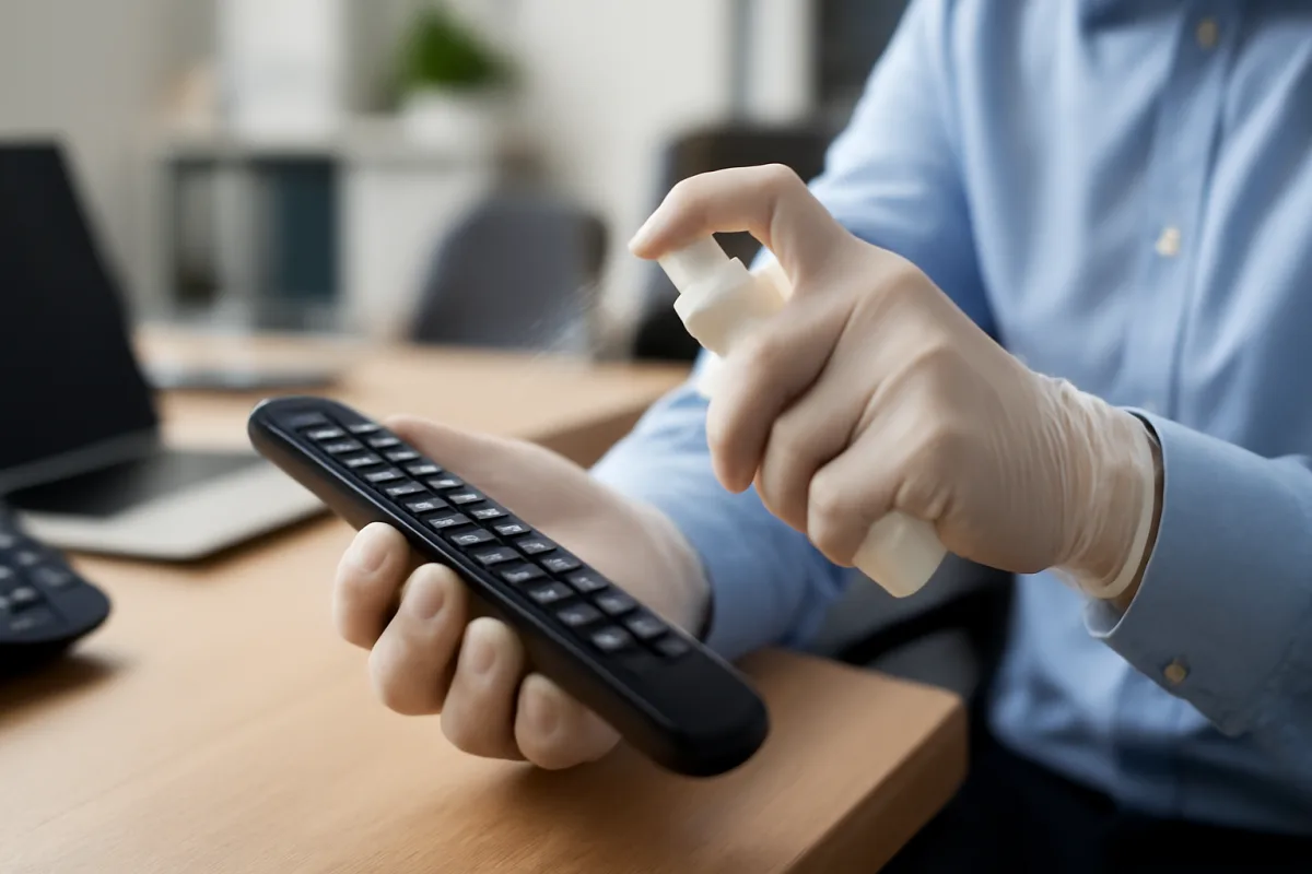 Sanificare i telecomandi e dispositivi condivisi: la soluzione pratica per ambienti professionali
