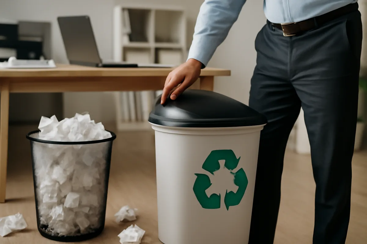 Errore nella gestione dei rifiuti da ufficio: la soluzione semplice che migliora igiene e logistica