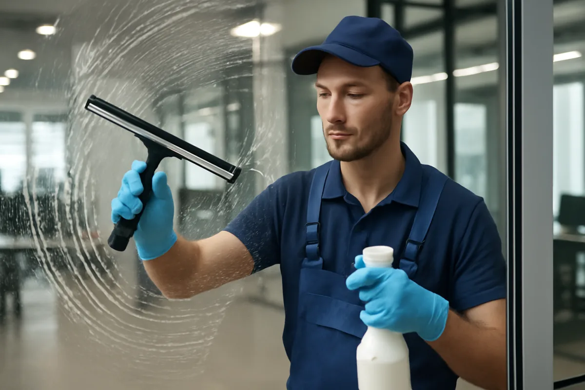 Lavaggio delle superfici in vetro negli ambienti professionali: i trucchi degli addetti per un risultato senza aloni
